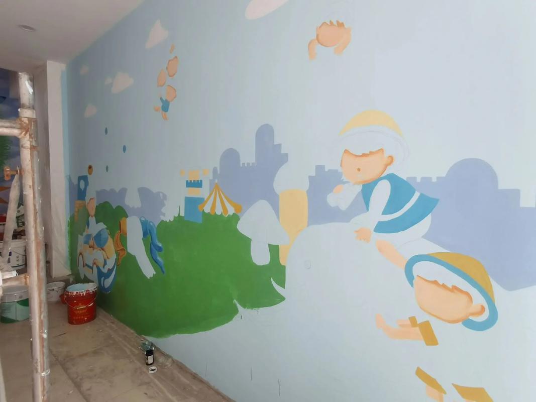 兒童樂園墻繪設計!13191134442#施工現(xiàn)場實拍