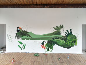 森林劇場主題舞臺手繪墻 高檔壁畫的創意與匠心